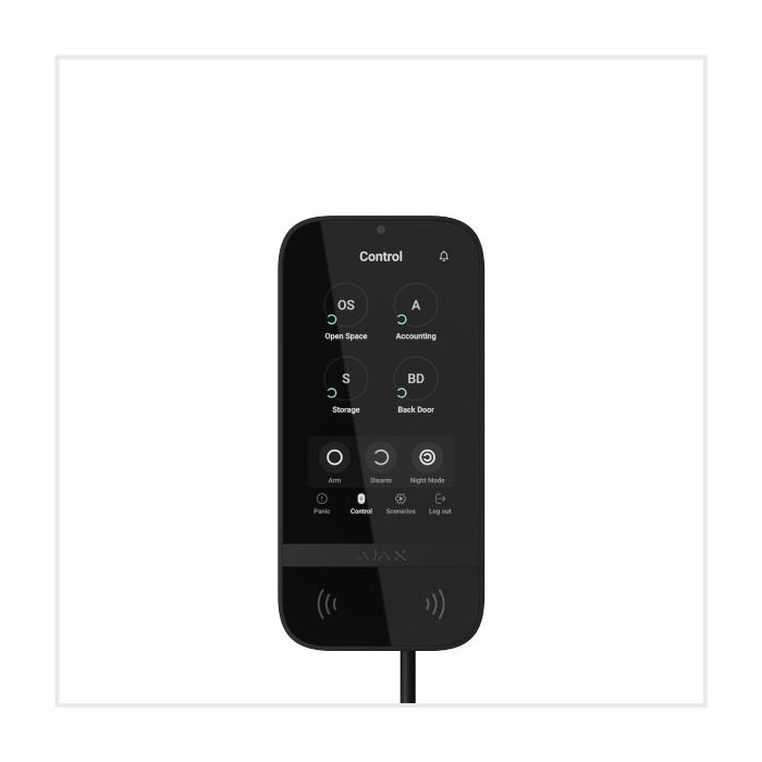 Ajax Superior KeyPad TouchScreen Fibra ASP, 143607.226.BL1 Ajax Superior KeyPad TouchScreen Fibra ASP, 143607.226.BL1