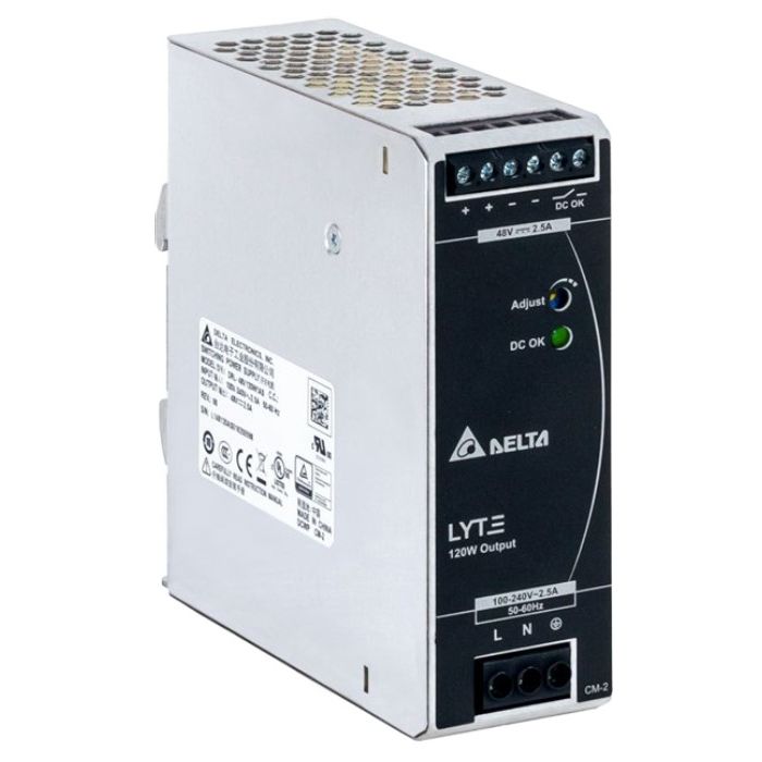 120W DIN Rail Mounted Power Supply for security and surveillance systems., DRL-48V120W1AA 120W DIN Rail Mounted Power Supply for security and surveillance systems., DRL-48V120W1AA