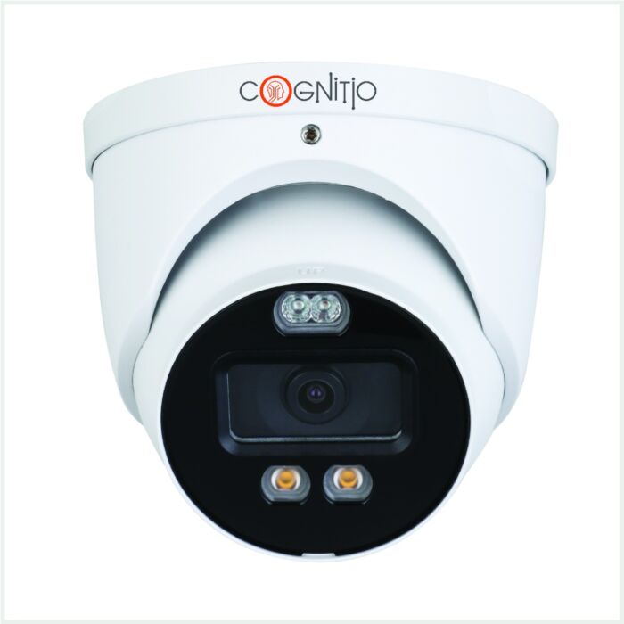 Cognitio 5MP HDCVI Full-Colour Fixed Lens Active Deterrence Turret Camera (White), COG5C-AD-TUR-FW Cognitio 5MP HDCVI Full-Colour Fixed Lens Active Deterrence Turret Camera (White), COG5C-AD-TUR-FW