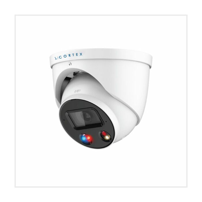 λ | Cortex 4K Light & Siren Active Deterrent Camera, CTX8C-IP-AD-TUR-S3FW