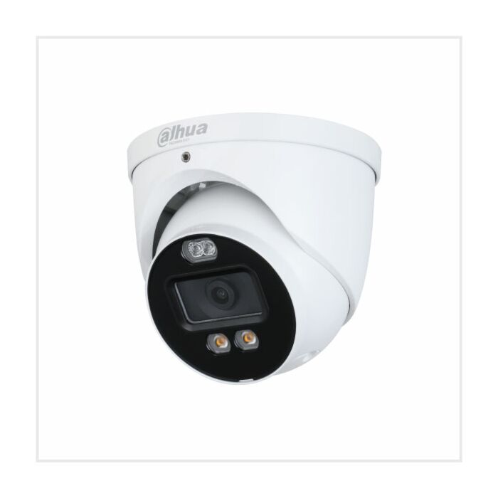 Dahua 4K HDCVI Full-Colour Active Deterrence Fixed Turret Camera (White), DH-HAC-ME1809HP-A-PV-0280B Dahua 4K HDCVI Full-Colour Active Deterrence Fixed Turret Camera (White), DH-HAC-ME1809HP-A-PV-0280B