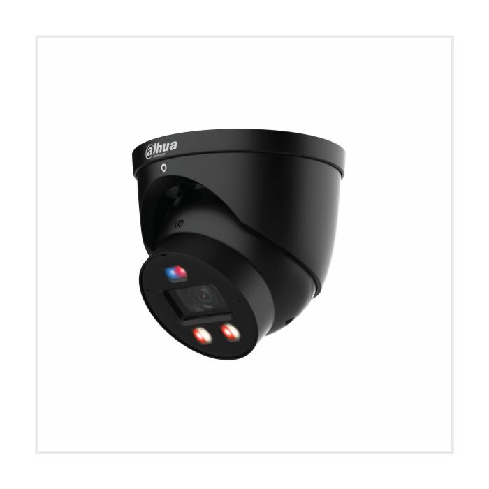 Dahua 8MP Smart Dual Light Active Deterrence Fixed-focal Eyeball WizSense TIOC Pro Network Camera, DH-IPC-HDW3849HP-AS-PV-0280B-PRO-Black