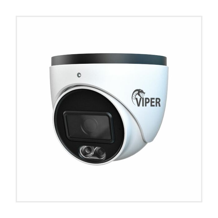 6MP Fixed Smart Dual-Illumination Turret Camera with People Detection (White Housing), TURVIPS4-6IL-FW