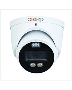 Cognitio 5MP HDCVI Full-Colour Fixed Lens Active Deterrence Turret Camera (White), COG5C-AD-TUR-FW