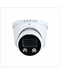 λ | Cortex 4K AI Dual Illumination Active Deterrent Turret Camera (White), CTX8C-IP-AD-TUR-S2FW