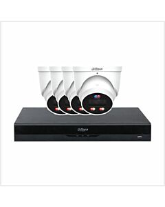 Dahua 8 Chn NVR Kit with 4x 6MP Smart Dual Light Active Deterrence Cameras, DH-IPKIT-TIOCPRO-4CAM-6MP-8CH-4TB