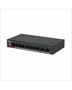 10-Port Unmanaged Desktop Switch with 8-Port PoE, DH-PFS3010-8ET-96-V2