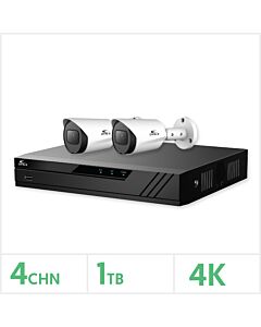 Eagle AHD CCTV Kit - 4 Channel 1TB  Recorder with 2x 8MP Fixed Bullet Cameras, E-KIT-4-2BUL-8MP-1TB