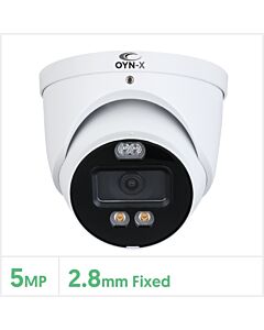 Eagle 5MP Fixed Lens HDCVI Full-colour Active Deterrence Turret Camera, EAGLE5C-AD-TUR-FW