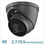 Cognitio 8MP/4K AI IR Network Motorised Lens Turret Camera (Grey)