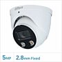 Dahua 5MP Full-colour Active Deterrence TIOC Fixed Lens Turret WizSense Network Camera (White)