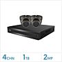 Viper 4 Channel DVR 1TB with 2 x 2MP 4-in-1 Turret Cameras (Grey) Kit