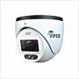 6MP Fixed Smart Dual-Illumination Active Deterrent Turret Camera with Red & Blue Light Warning (White Housing)