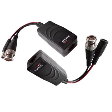 Video balun with power transmission supporting HDCVI 720P/1080P/4MP resolutions., PFM802