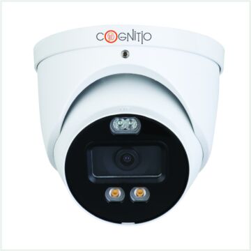 Cognitio 5MP HDCVI Full-Colour Fixed Lens Active Deterrence Turret Camera (White), COG5C-AD-TUR-FW
