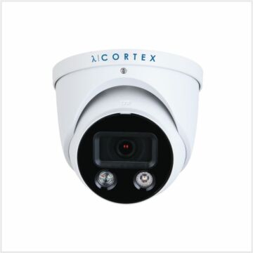 λ | Cortex 4K AI Dual Illumination Active Deterrent Turret Camera (White), CTX8C-IP-AD-TUR-S2FW