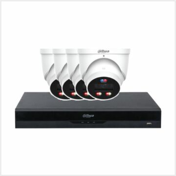 Dahua 8 Chn NVR Kit with 4x 6MP Smart Dual Light Active Deterrence Cameras, DH-IPKIT-TIOCPRO-4CAM-6MP-8CH-4TB