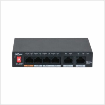 Dahua 6-Port Unmanaged Desktop Switch with 4-Port PoE, DH-PFS3006-4GT-60-V2