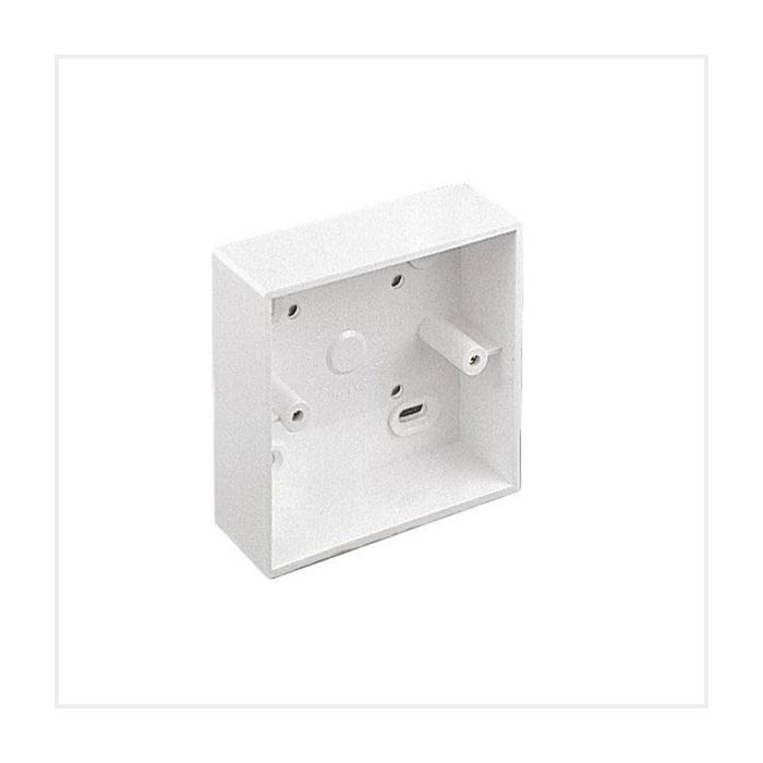 Connectix PVC Single Backbox, White (32mm) main product photo