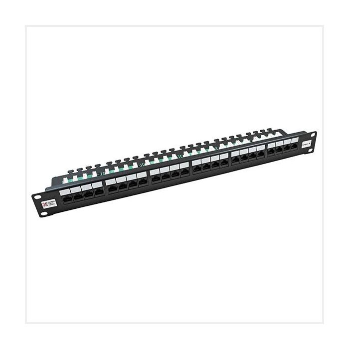 Connectix Cat5e Elite 24 Way UTP Patch Panel Black main product photo