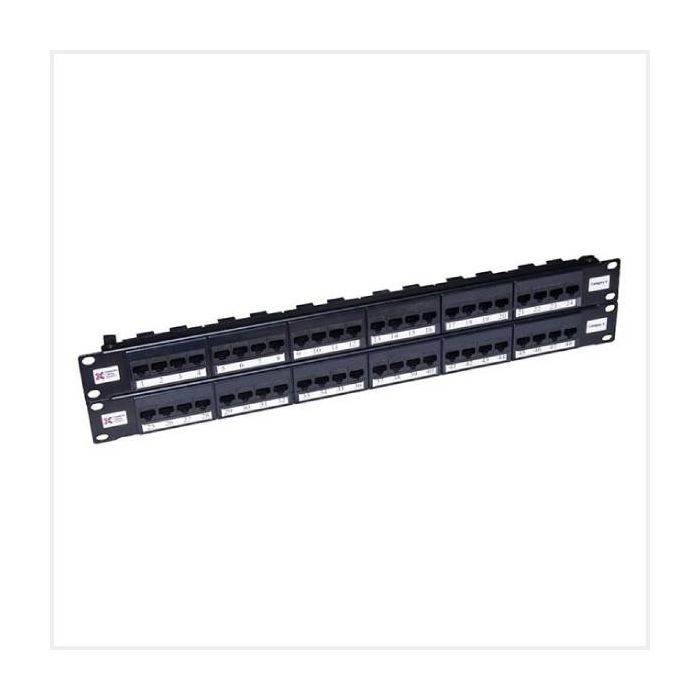 Connectix Cat5e Elite 48 Way UTP Patch Panel Black main product photo