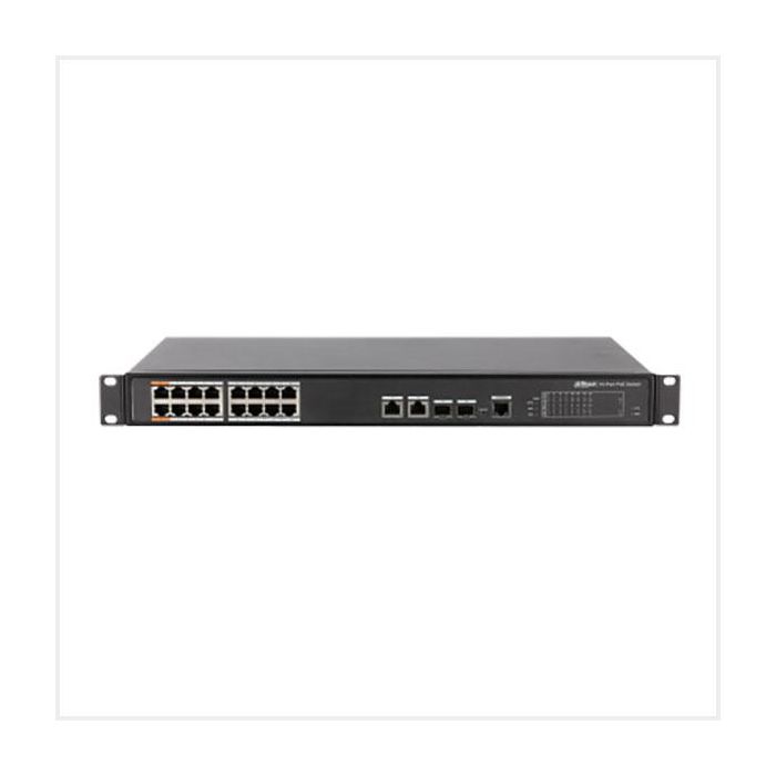 16-Port 100 Mbps + 2-Port Gigabit Managed PoE Switch main product photo