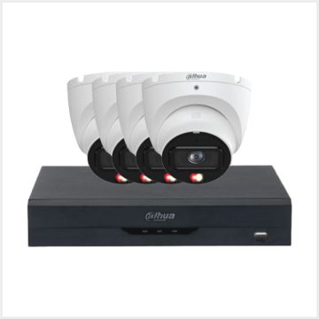 Dahua 8 Chn NVR Kit with 4x 6MP Entry Smart Dual Cameras, DH-IPKIT-IL-4CAM-6MP-8CH-2TB